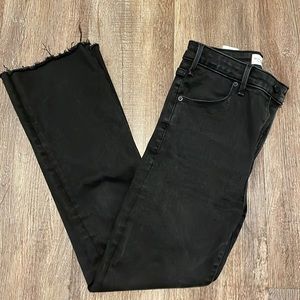 Abercrombie High Rise Ankle Flare Black Jeans
